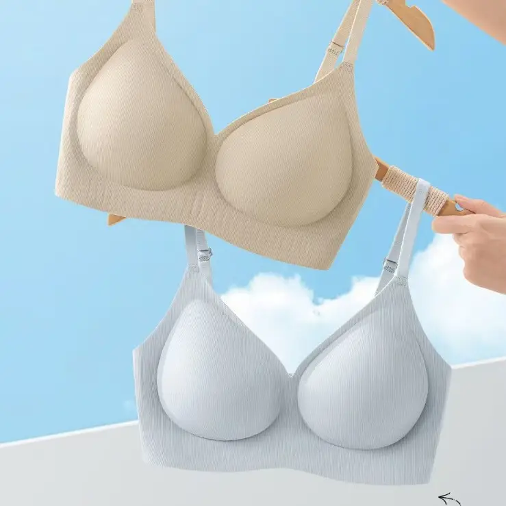 Wireless Seamless Jelly Strip Push-Up Bra for Women