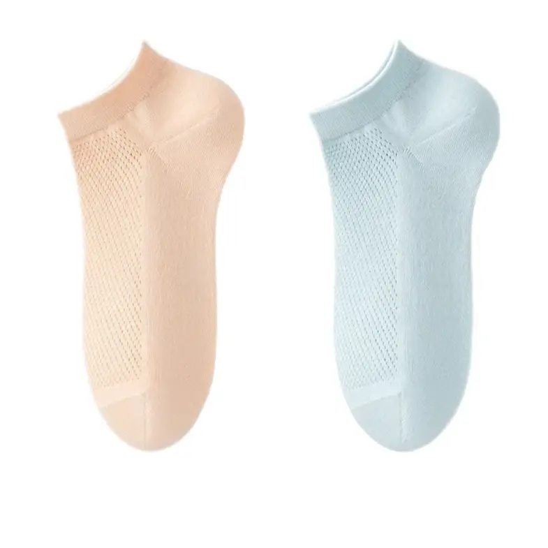 Disposable Mesh Socks for Women Summer Thin Socks White Versatile Sports Socks Pure Color Breathable Sweat-Absorbent Short Socks