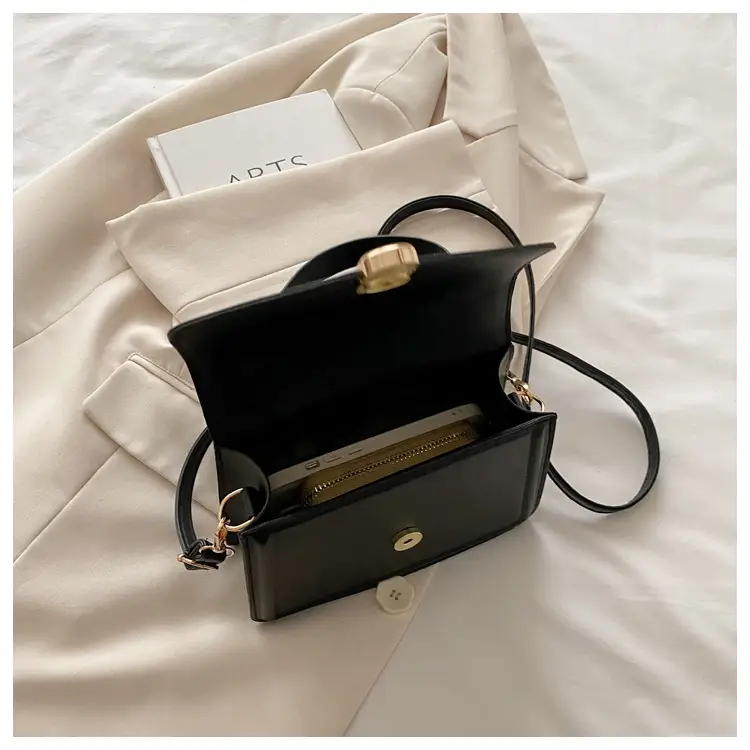 Women's Black Square Shoulder Bag 2025 Spring New Style — feature 35