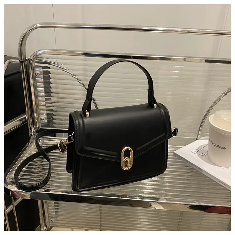 Women's Black Square Shoulder Bag 2025 Spring New Style — feature 44