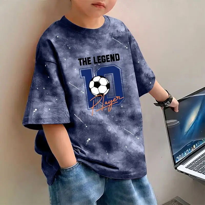 Boys Cotton Printed T-Shirt Spring Design Loose Fit - Image 2