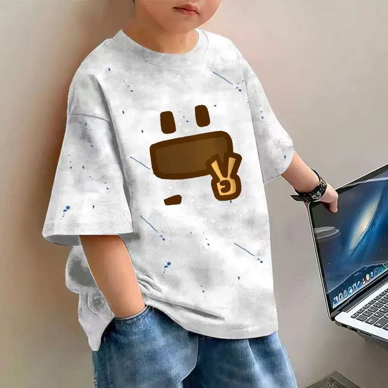 Boys Cotton Printed T-Shirt Spring Design Loose Fit - Image 17