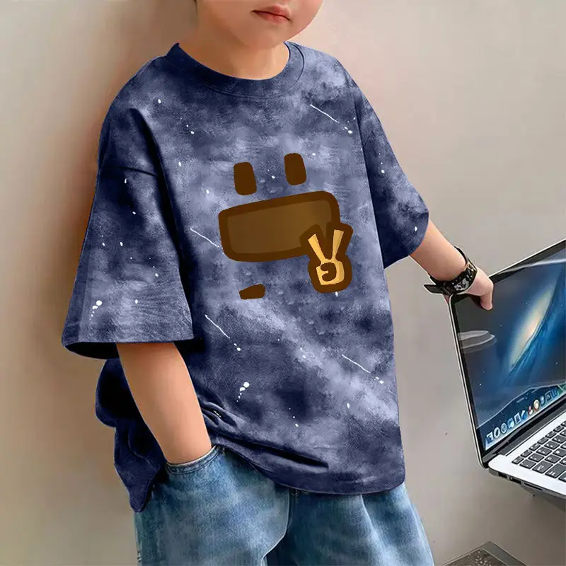 Boys Cotton Printed T-Shirt Spring Design Loose Fit - Image 18