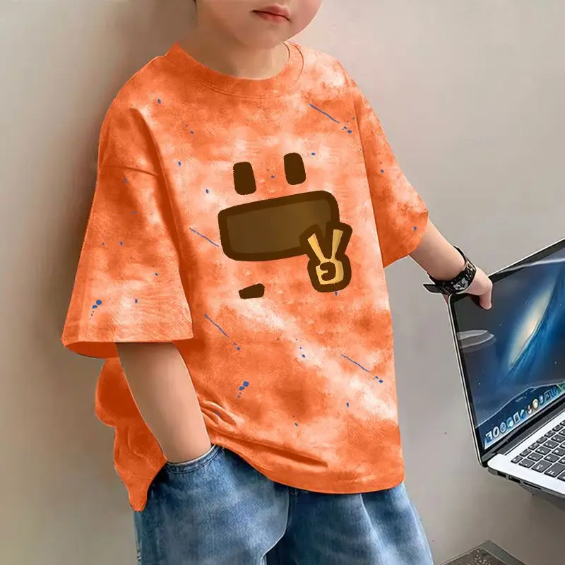 Boys Cotton Printed T-Shirt Spring Design Loose Fit - Image 19