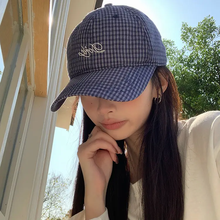 Korean Style Duckbill Cap for Women Summer Autumn Large Head Circumference Letter Embroidery Baseball Cap Sun Protection Hat - Image 5