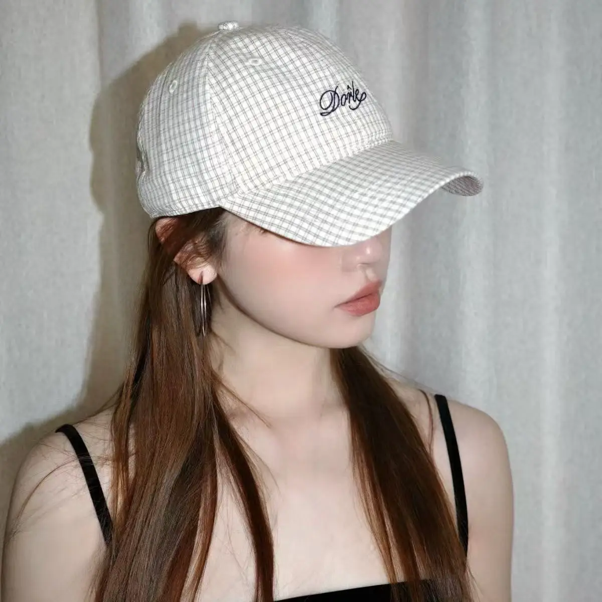 Korean Style Duckbill Cap for Women Summer Autumn Large Head Circumference Letter Embroidery Baseball Cap Sun Protection Hat — feature 15