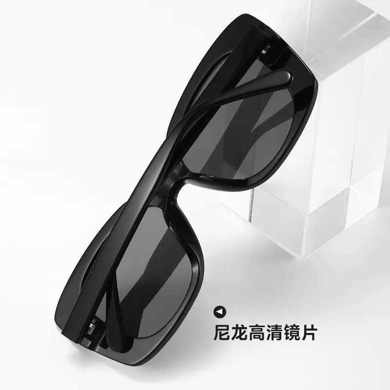 Xin Zhilei Acetate Sunglasses Black UV Protection Large Frame - Image 10