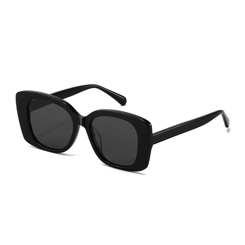 Xin Zhilei Acetate Sunglasses Black UV Protection Large Frame - Image 11