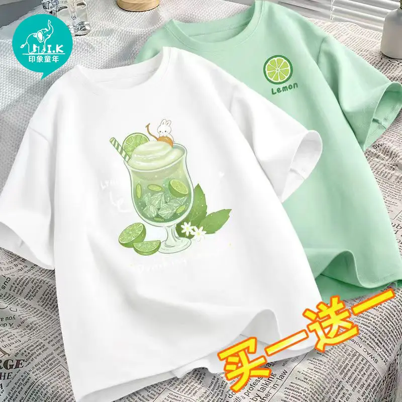 Girls Graphic T-Shirt Green Graphic Print Summer Wear - Image 10