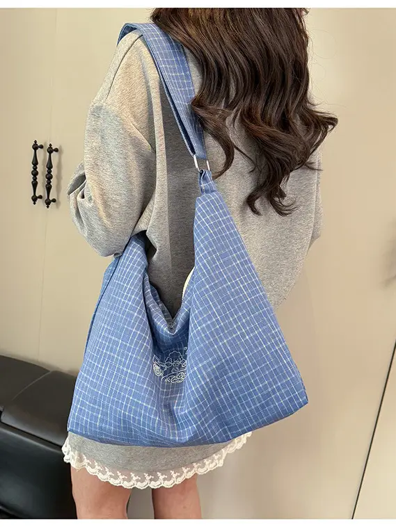 Yellow Checkered Crossbody Bag for Women 2025 - Image 8