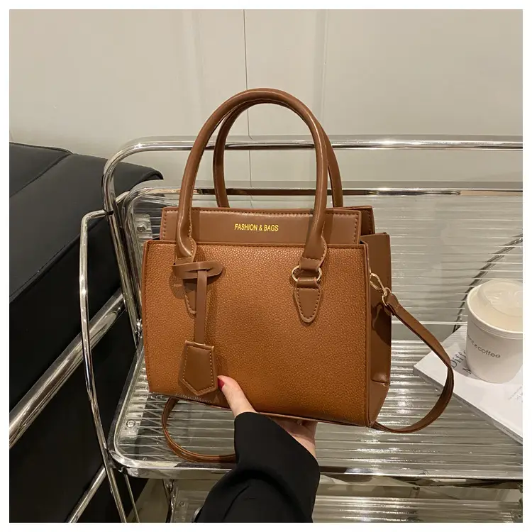 White Brown Textured Shoulder Bag for Women — feature 24