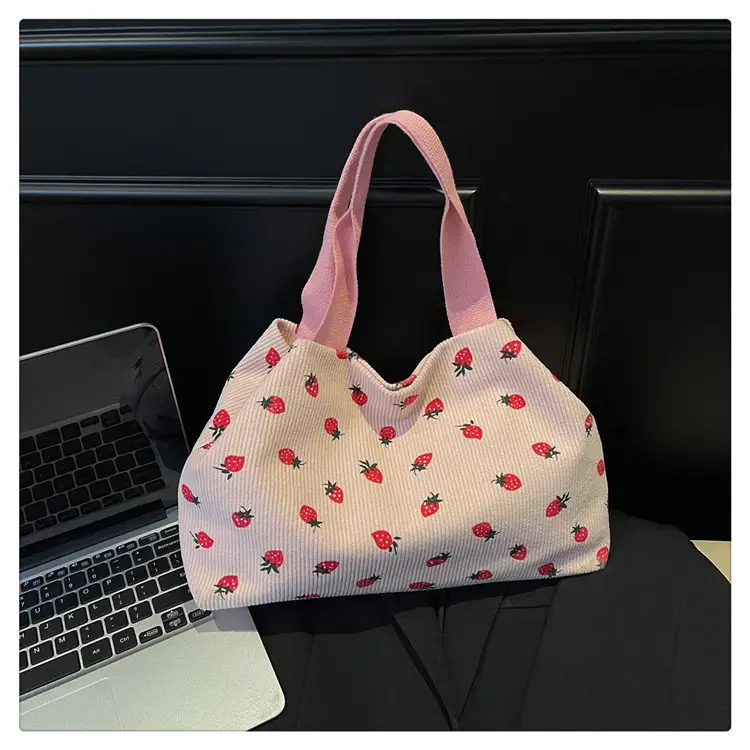 Women's Striped Flannel Tote Bags 2025 Summer - Image 6