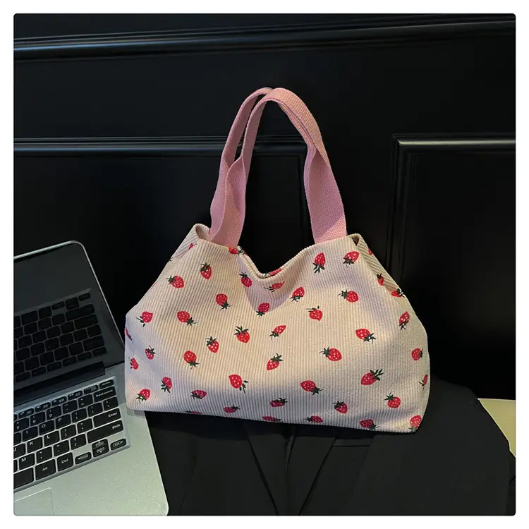 Women's Striped Flannel Tote Bags 2025 Summer - Image 8