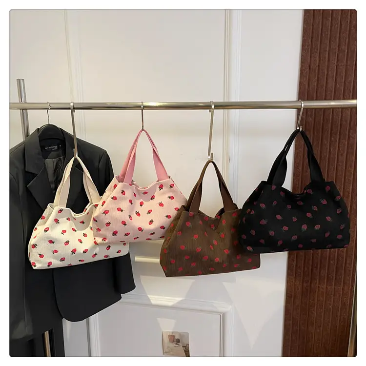 Women's Striped Flannel Tote Bags 2025 Summer — feature 1