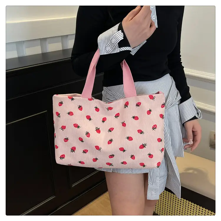 Women's Striped Flannel Tote Bags 2025 Summer — feature 18