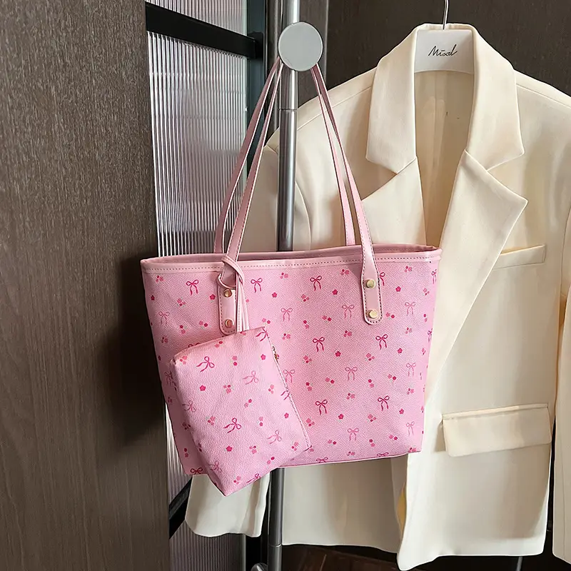Women Pink Flamingo Large Tote Bag Shoulder Bag - Image 5