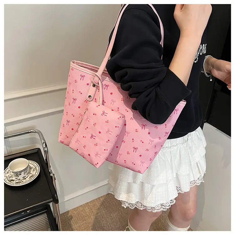 Women Pink Flamingo Large Tote Bag Shoulder Bag — feature 12