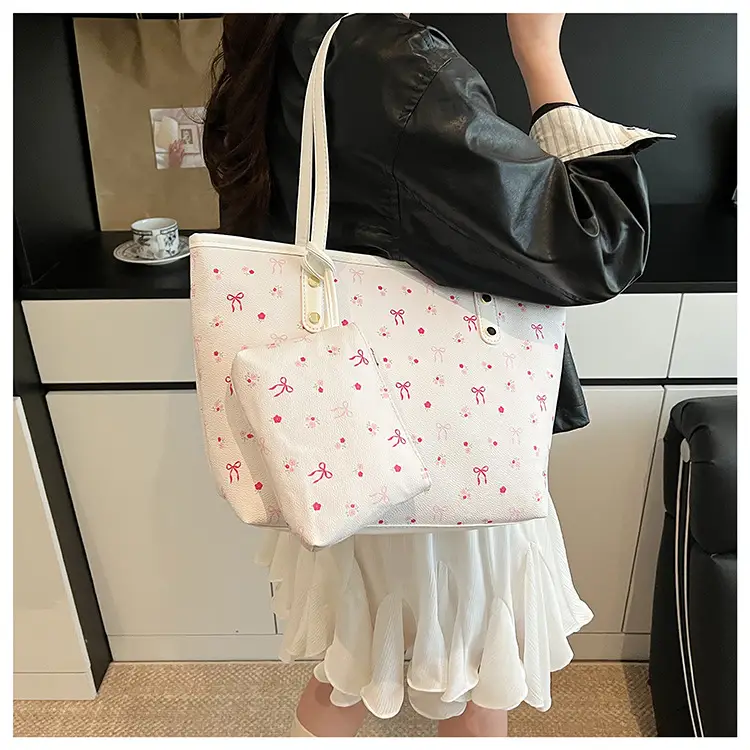 Women Pink Flamingo Large Tote Bag Shoulder Bag — feature 15