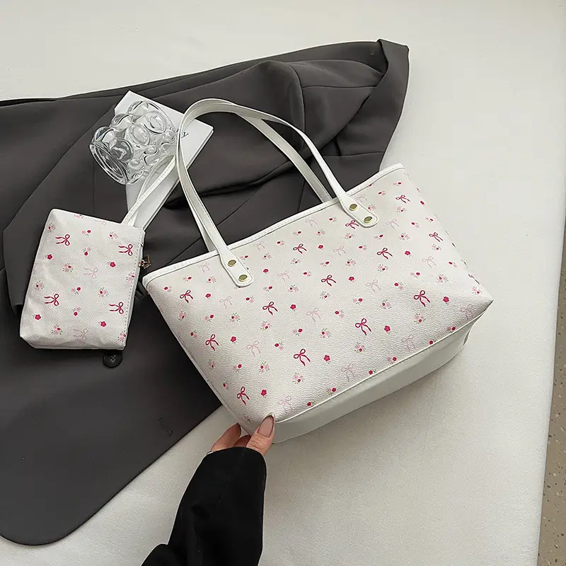 Women Pink Flamingo Large Tote Bag Shoulder Bag - Image 3