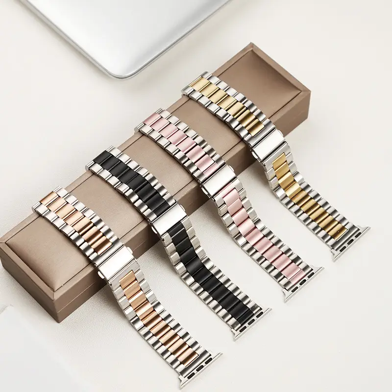 Applicable applewatch Strap Stainless Steel iwatchs10 Apple Watch ultra Solid Metal Watch Band — feature 12
