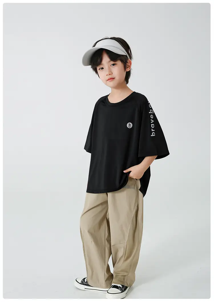 Boys Light Blue Quick-Dry T-Shirt Shorts Set Summer Wear — feature 17