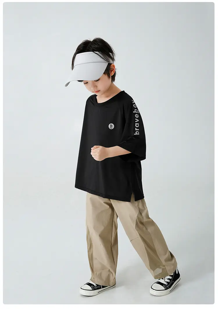 Boys Light Blue Quick-Dry T-Shirt Shorts Set Summer Wear — feature 20