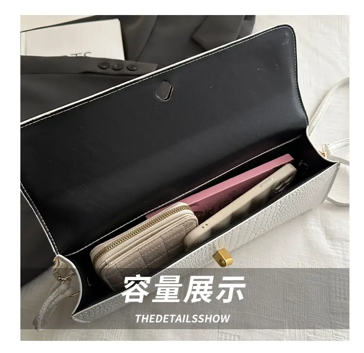 White Embossed Crossbody Bag for Women 2025 Summer — feature 6