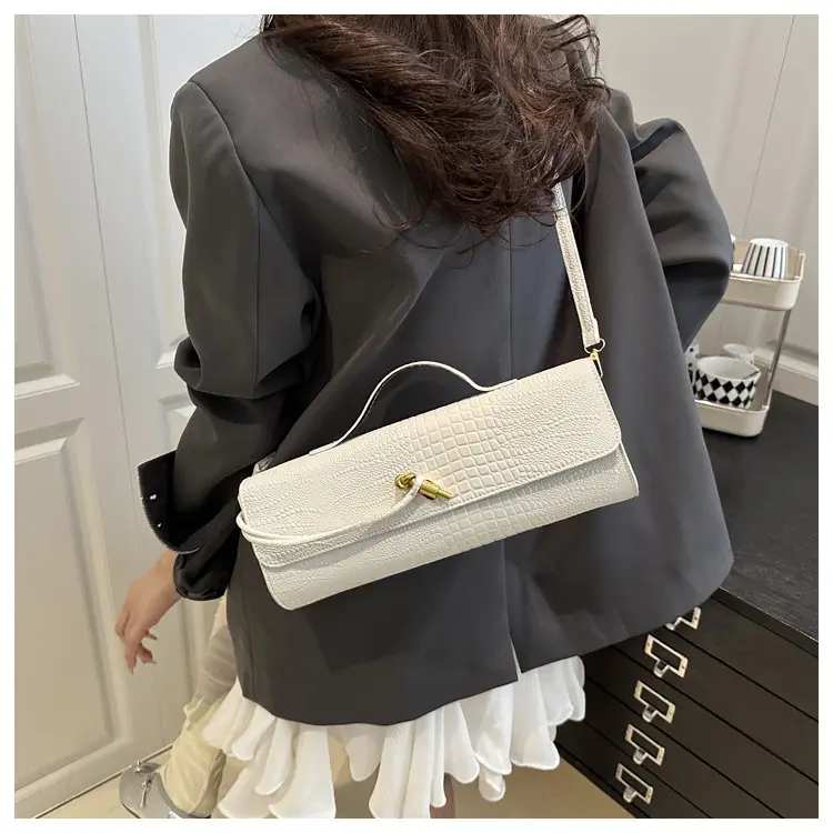 White Embossed Crossbody Bag for Women 2025 Summer — feature 9
