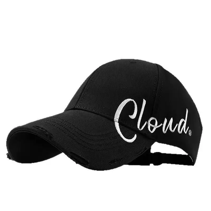 Women Embroidered Baseball Cap Wide Brim Face Slimming — feature 17