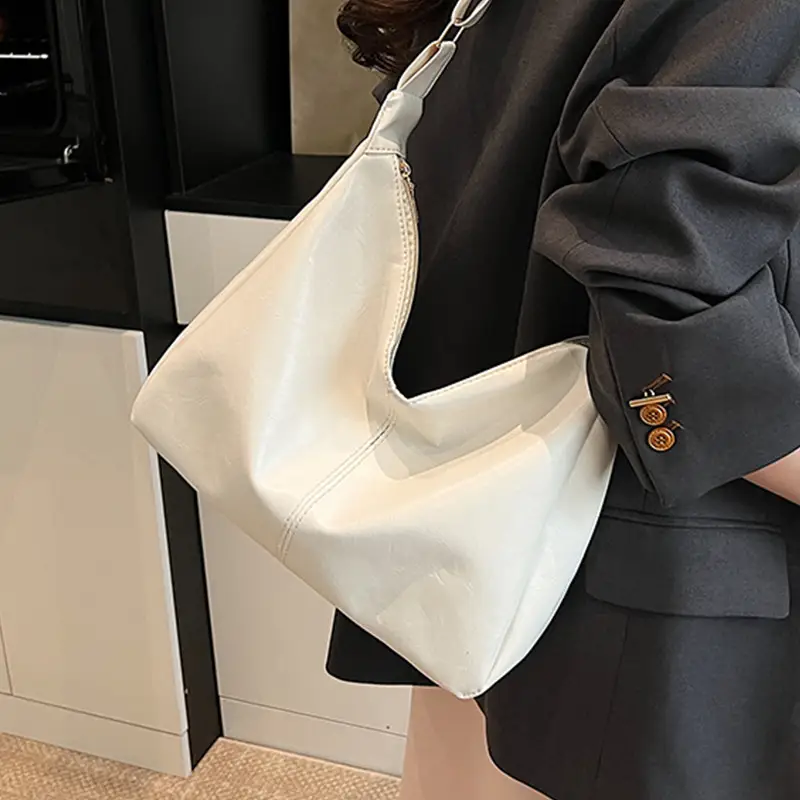 Red Leather Tote Bag for Women Summer Commute - Image 7