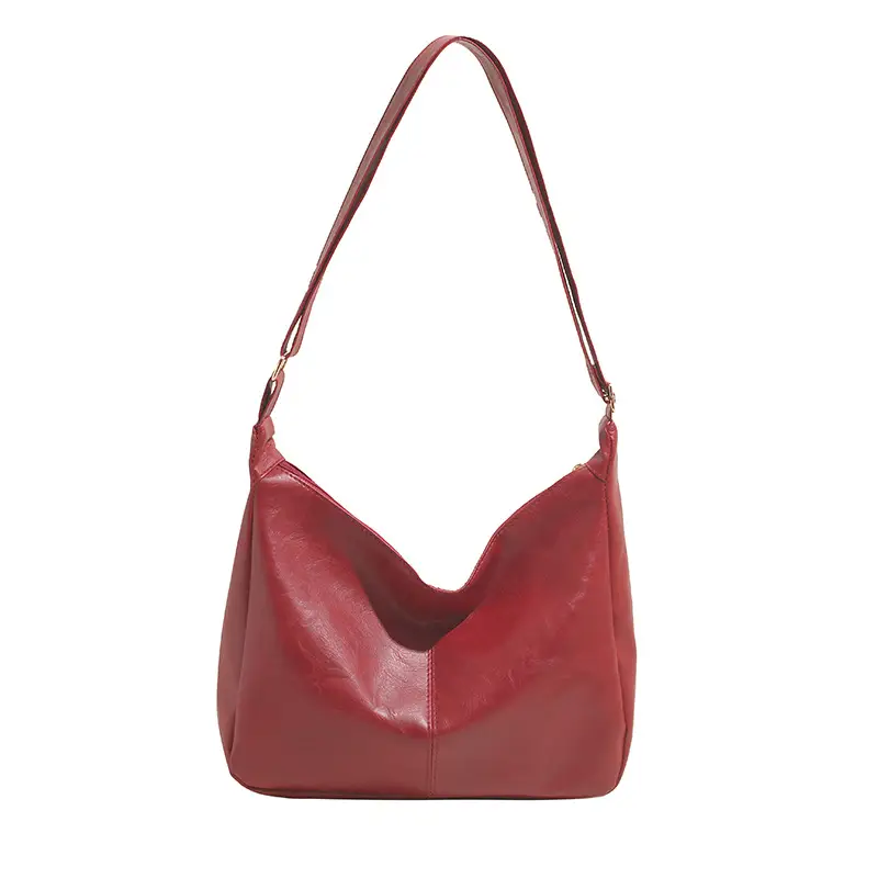 Red Leather Tote Bag for Women Summer Commute - Image 9