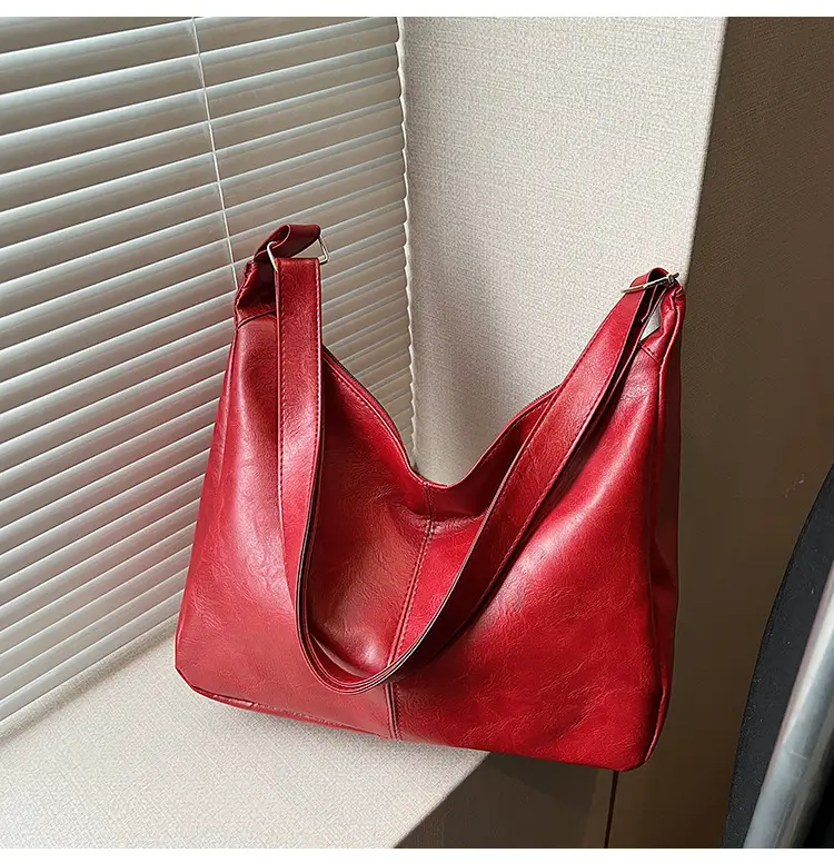 Red Leather Tote Bag for Women Summer Commute — feature 40
