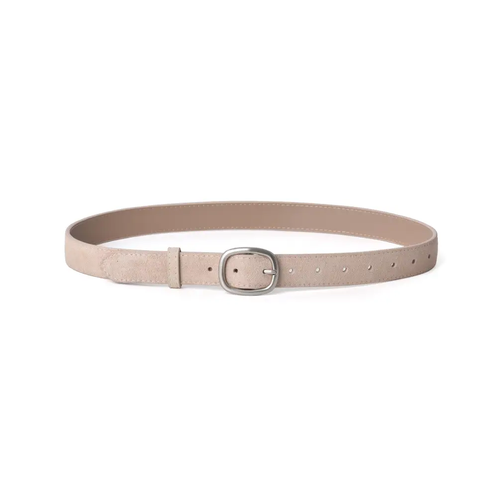 Vintage Brown Leather Belt with Pin Buckle for Women - Image 7
