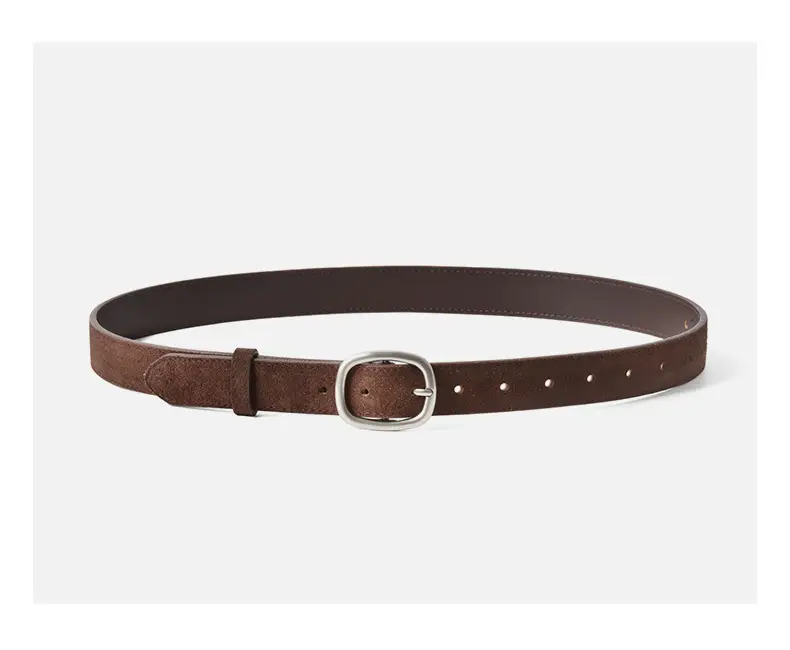 Vintage Brown Leather Belt with Pin Buckle for Women — feature 11