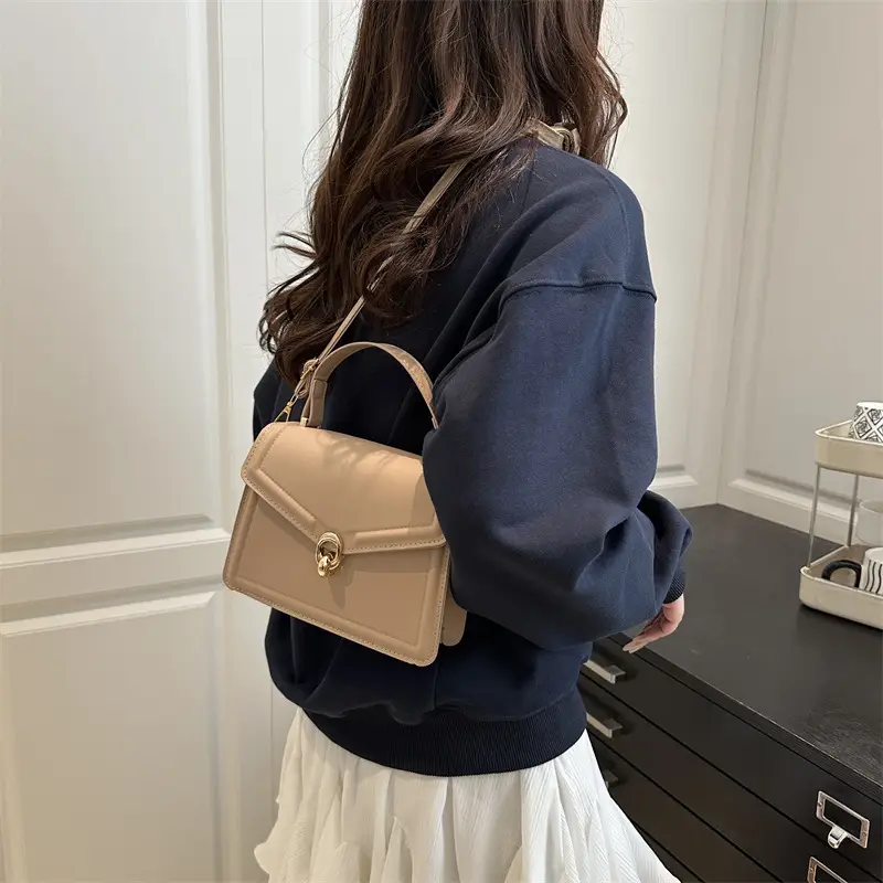 Women's Yellow Leather Shoulder Bag with Long Strap - Image 7