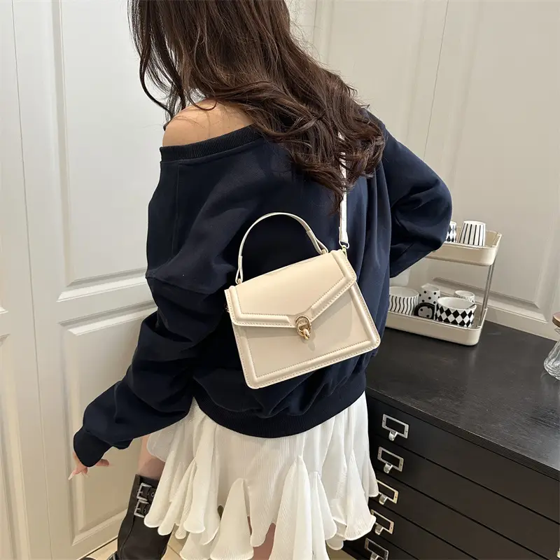 Women's Yellow Leather Shoulder Bag with Long Strap - Image 8