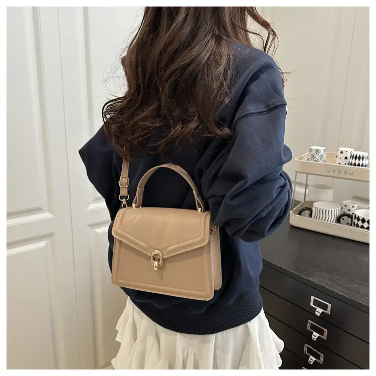Women's Yellow Leather Shoulder Bag with Long Strap — feature 11