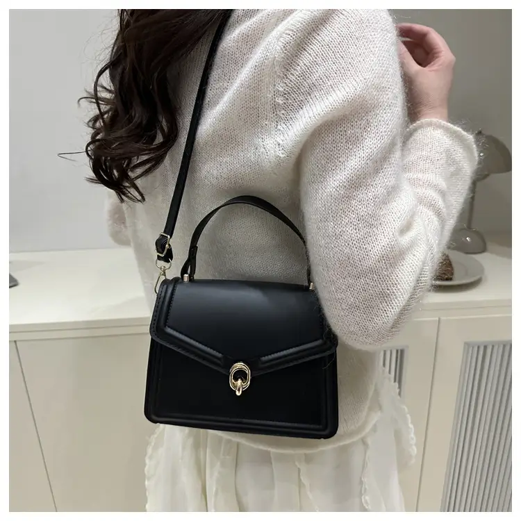 Women's Yellow Leather Shoulder Bag with Long Strap — feature 19