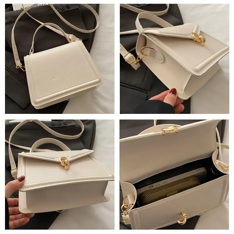 Women's Yellow Leather Shoulder Bag with Long Strap — feature 9