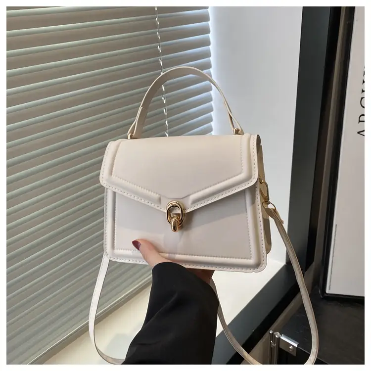 Women's Yellow Leather Shoulder Bag with Long Strap - Image 2