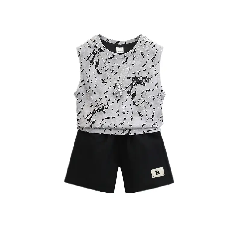 Boys Tie-Dye Sleeveless T-Shirt & Shorts Set 2025 - Image 5