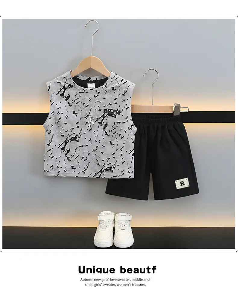 Boys Tie-Dye Sleeveless T-Shirt & Shorts Set 2025 — feature 7