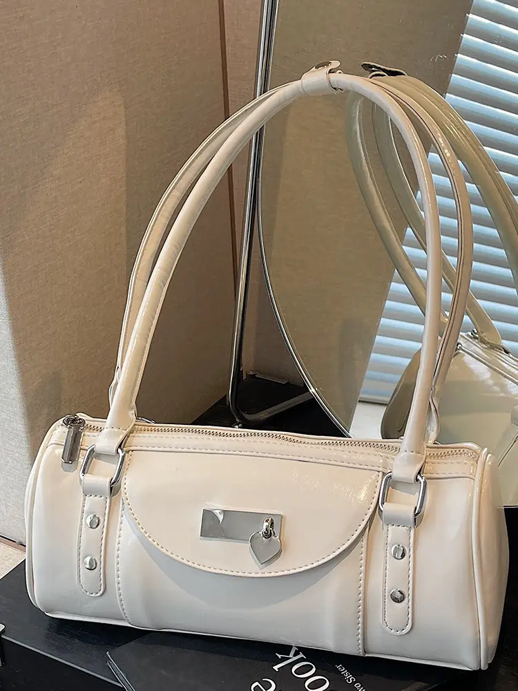 2025 Black Leather Shoulder Bag for Women - Image 6