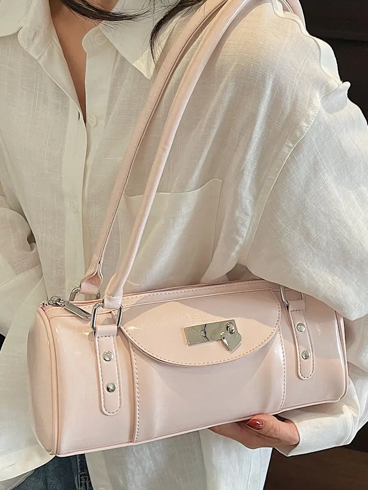 2025 Black Leather Shoulder Bag for Women - Image 8
