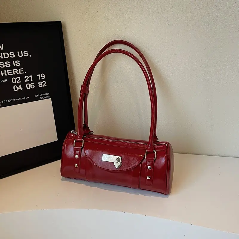 2025 Black Leather Shoulder Bag for Women - Image 3