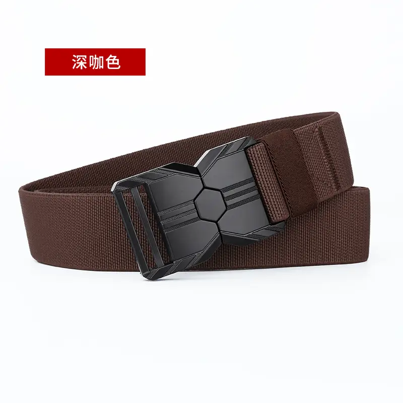 Tactical Black Canvas Belt with Buckle Card Color - Image 6