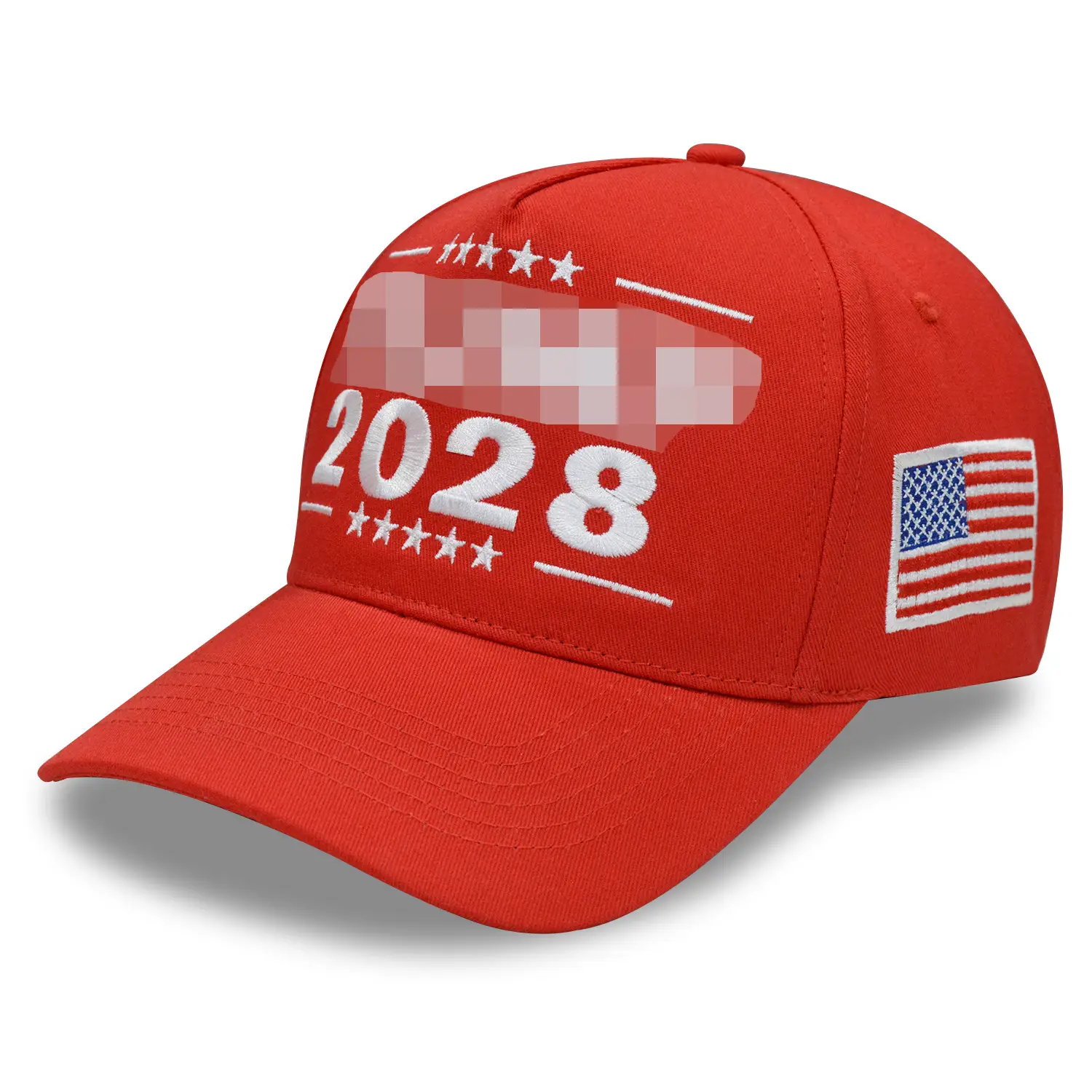 Red 2028 American Flag Baseball Cap - Image 4