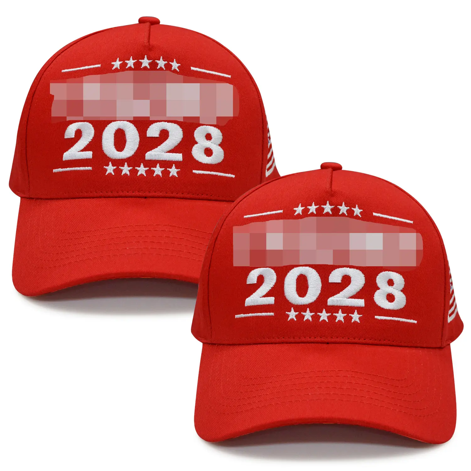 Red 2028 American Flag Baseball Cap - Image 6