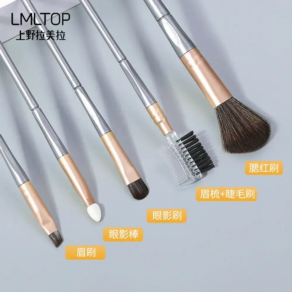5-Piece Makeup Brush Set for Eyelash, Eyebrow, Eye Shadow, Powder, Matte Finish - Image 2