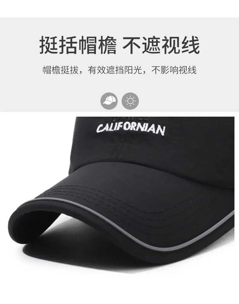 Gray Travel Caliber Man Baseball Cap for Men Summer — feature 2